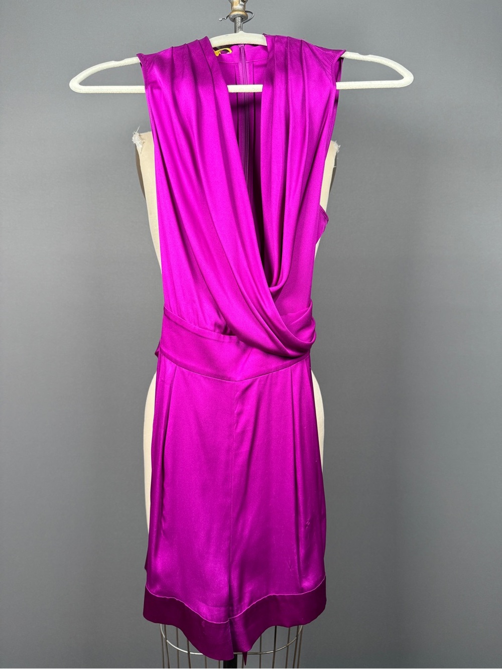 Catherine Malandrino Fuschia Silk Romper